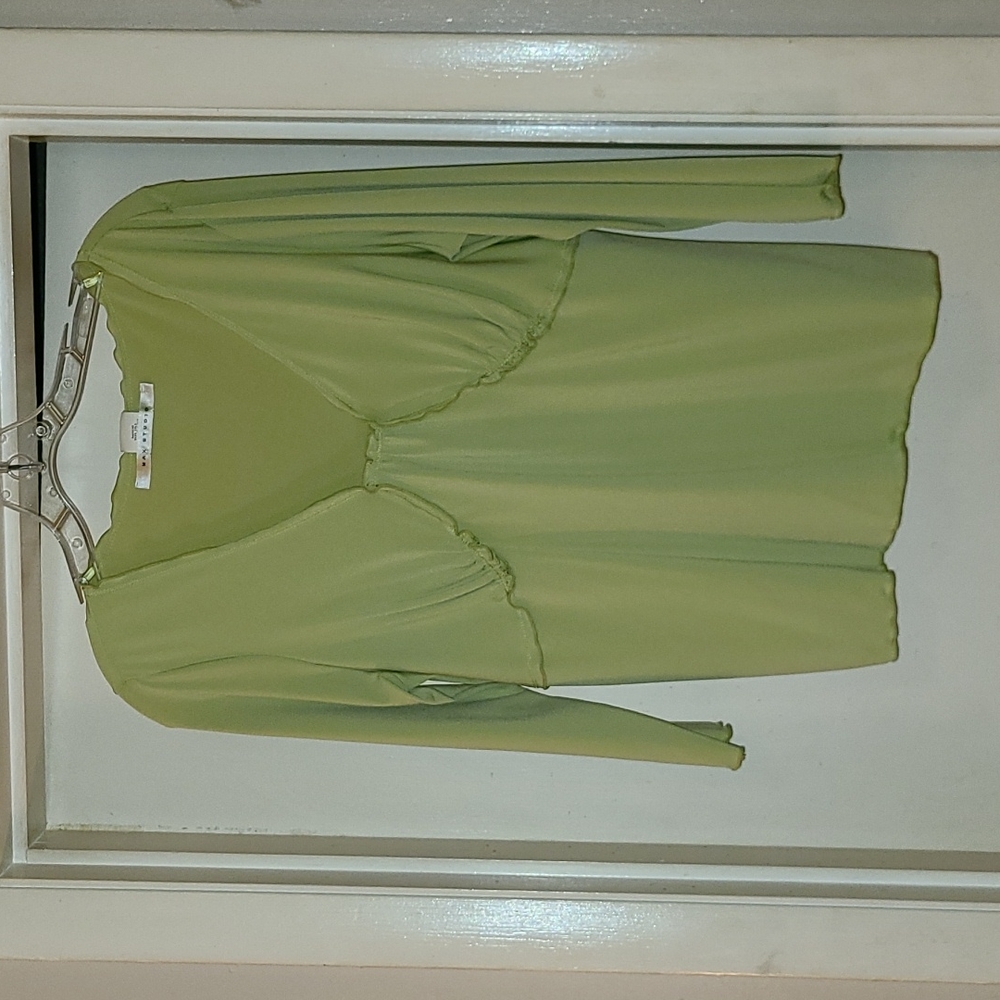 Large lime green blouse